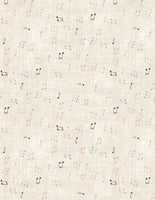 Wilmington Prints - Rhythm & Harmony - Music Notes Cream