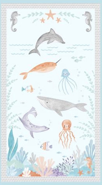 Wilmington Prints - Underwater Whimsy Panel