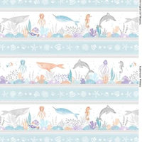Wilmington Prints - Underwater Whimsy - Repeating Stripe Multi