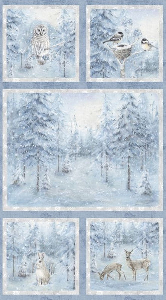 Wilmington Prints - Woodland Frost Panel