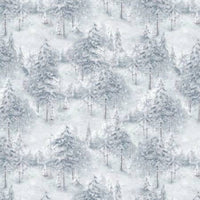Wilmington Prints - Woodland Frost - Winter Forest Gray