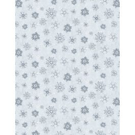 Wilmington Prints - Woodland Frost - Snowflakes Light Blue