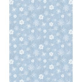 Wilmington Prints - Woodland Frost - Snowflakes Blue