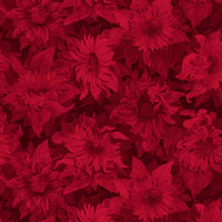 Wilmington Prints - Flowers of the Sun - Tonal Sunflowers Red