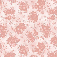 Wilmington Prints - Mint Crush - Floral Silhouette Pink