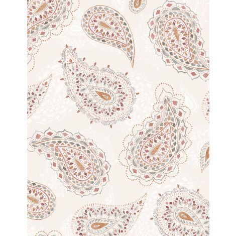 Wilmington Prints - Paisley Place - Paisleys Cream