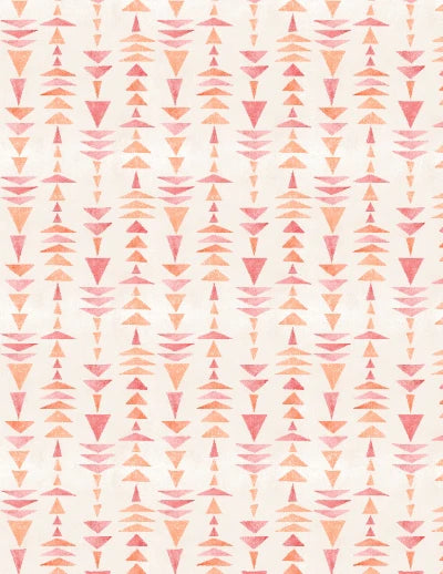 Wilmington Prints - Paisley Place - Stacked Triangles Cream
