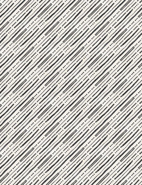 Wilmington Prints - Paisley Place - Diagonal Stripes Cream/Black