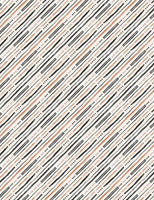 Wilmington Prints - Paisley Place - Diagonal Stripes Cream/Multi