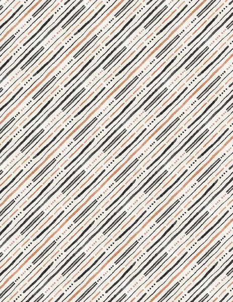 Wilmington Prints - Paisley Place - Diagonal Stripes Cream/Multi