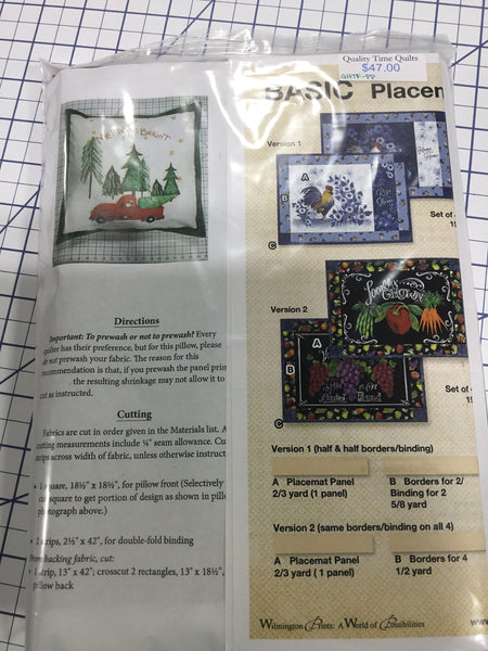 Gnome Home Tree Farm Placemats & Pillow Kit