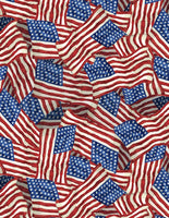 Wilmington Prints - Liberty Lane - Packed Flags/Multi