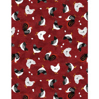 Wilmington Prints - Country Life - Chicken Toss Red