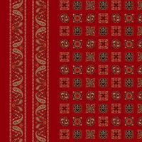 Studio “e” Fabrics - Wild Wild West - Bandana Double Border (24”x44”) Red