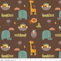 Riley Blake Fabrics - Knit - Giraffe Crossing 2 Arc Brown