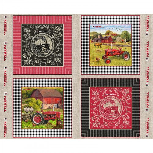Print Concepts - Farmhouse Sweet Farmhouse - Toile Burlap Pillow Panel