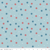 Riley Blake Fabrics - Flannel - J is for Jeep Blue