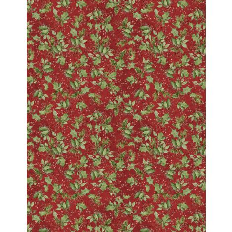 Wilmington Prints - Winter Forest - Holly & Berry Toss Red