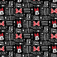 Camelot Fabrics - Minnie Mouse Dreaming in Dots - All About the Dots Black