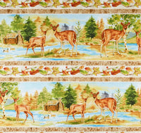Wilmington Prints - Deer Meadow Repeating Stripe Multi