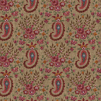 Benartex - English Autumn - Paisley Floral Dark Natural