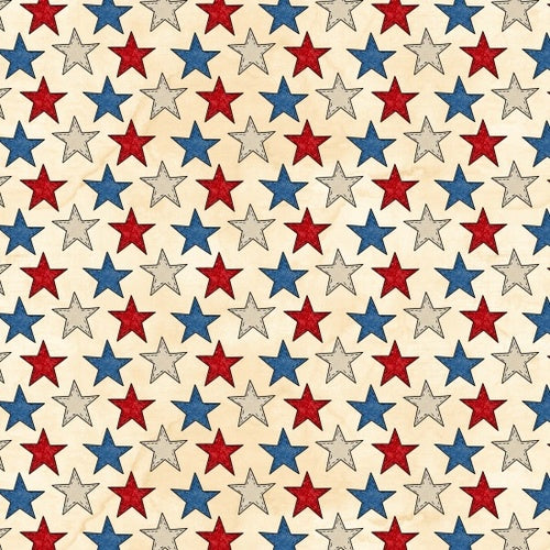 Blank Quilting - American Honor - Stars on Ivory