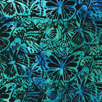 Robert Kaufman Fabrics - Watercolor Blossoms - Packed Butterflies Peacock