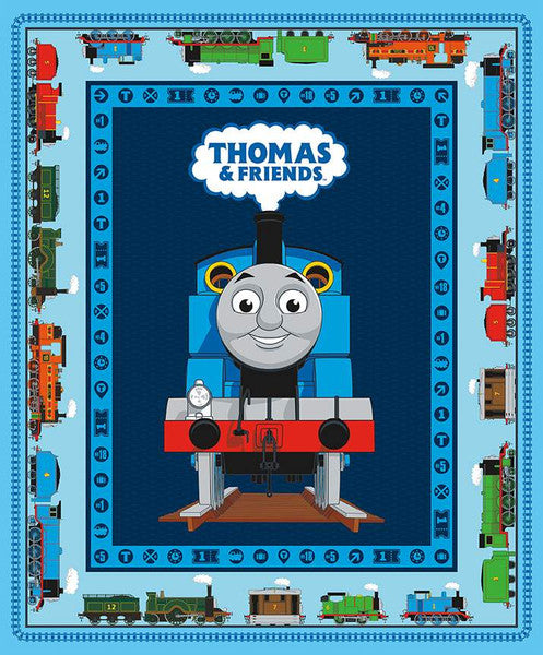 Riley Blake Designs - All Aboard with Thomas & Friends Blue - Panel