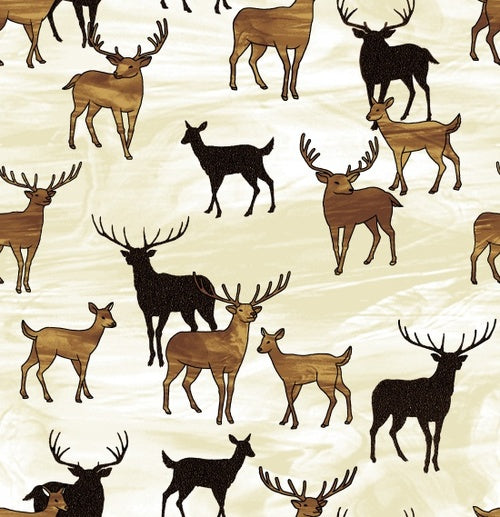 Studio “e” Fabrics - Mosaic Forest - Deer