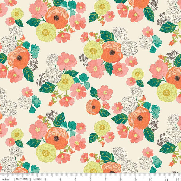 Riley Blake Fabrics - Midsummer Meadow - Wild Bouquet Cream