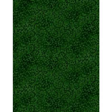 Wilmington Prints - Essentials Leafy Scroll - Medium Dark Green