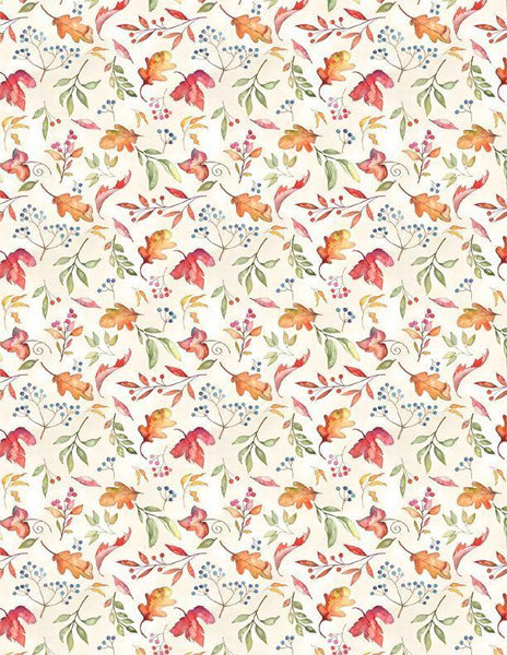 Wilmington Prints - Autumn Day - Leaves & Berries Ivory