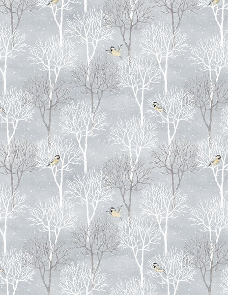 Wilmington Prints - Snow Valley - Trees Medium - Gray