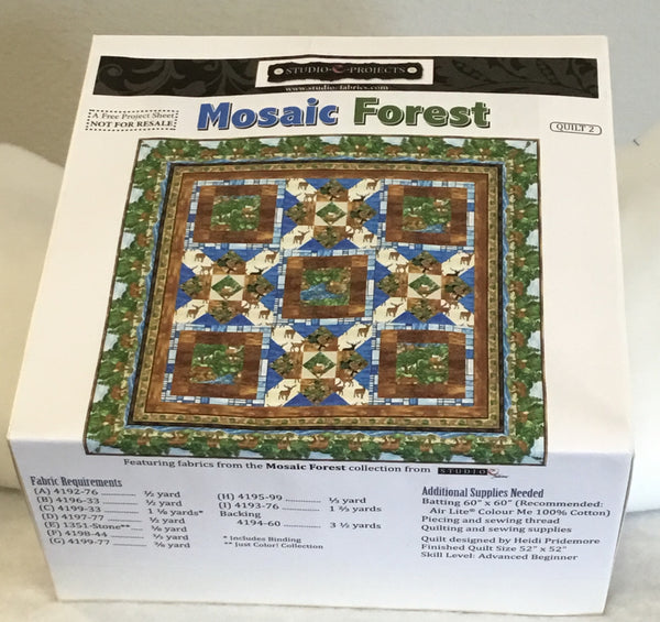Boxed Quilt Kit - Mosaic Forest Quilt 2