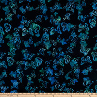 Robert Kaufman Fabrics - Watercolor Blossoms - Butterflies Peacock
