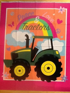 Panel - John Deere Peace, Love & Tractors