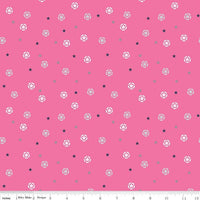 Riley Blake Fabrics - Flannel - J is for Jeep Pink