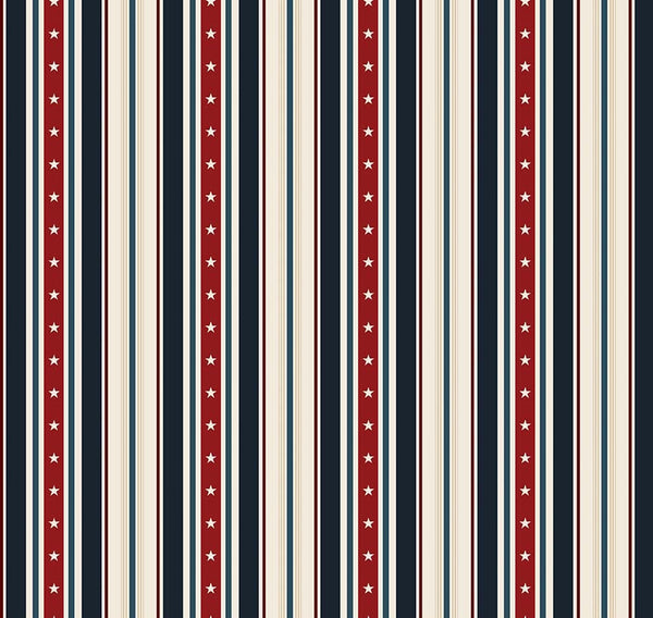 Riley Blake Fabrics - American Heritage - Stripes Navy