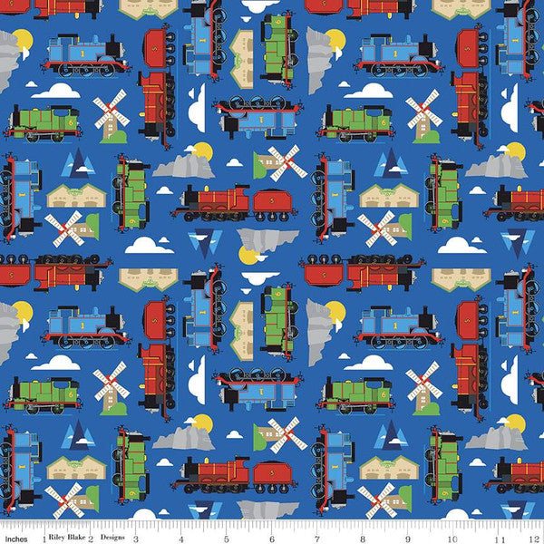 Riley Blake Fabrics - All Aboard with Thomas & Friends - Sodor Blue