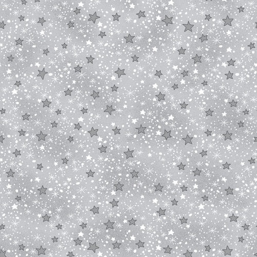 A.E. Nathan - Flannel - Comfy Prints Multi Stars Tonal Grey
