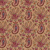 Benartex - English Autumn - Paisley Floral Dark Peach