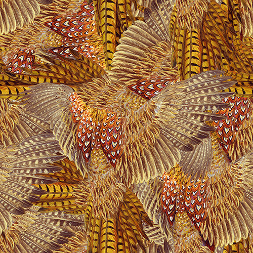 Blank Quilting - Pheasant Run - Feathers Tan