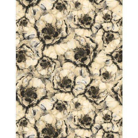 Wilmington Prints - Harlequin Poppies - Packed Poppies Cream