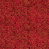 Blank Quilting - Spirals Metallic - Red
