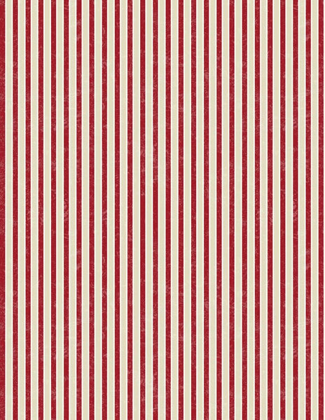 Wilmington Prints - Liberty Lane - Pinstripes Red