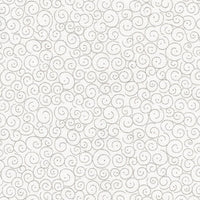 Blank Quilting - Spirals Metallic - White/Silver