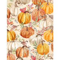 Wilmington Prints - Autumn Day - Packed Pumpkins Tan
