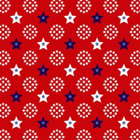 Studio “e” Fabrics - Red, White & Starry Blue - Small Stars Red