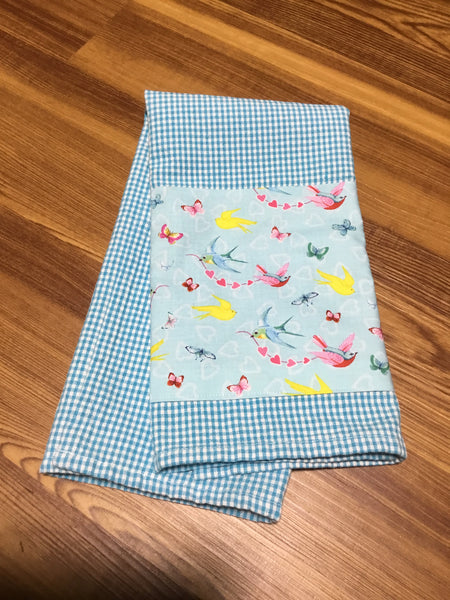 90B - Aqua Birds & Butterflies Towel Kit
