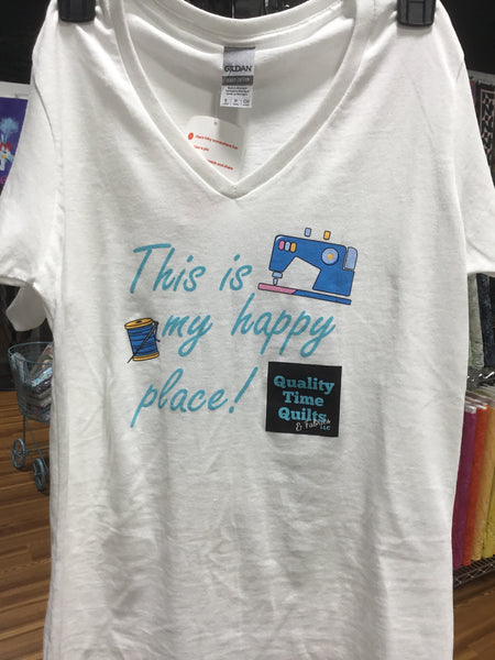 1215A - My Happy Place V-Neck T-Shirt